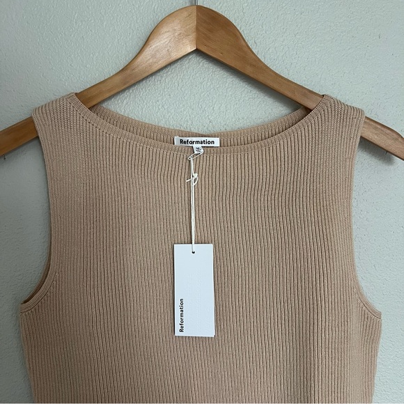 Reformation Jack Regenerative Merino Sweater Tank - Grand Cru - Picture 7 of 7